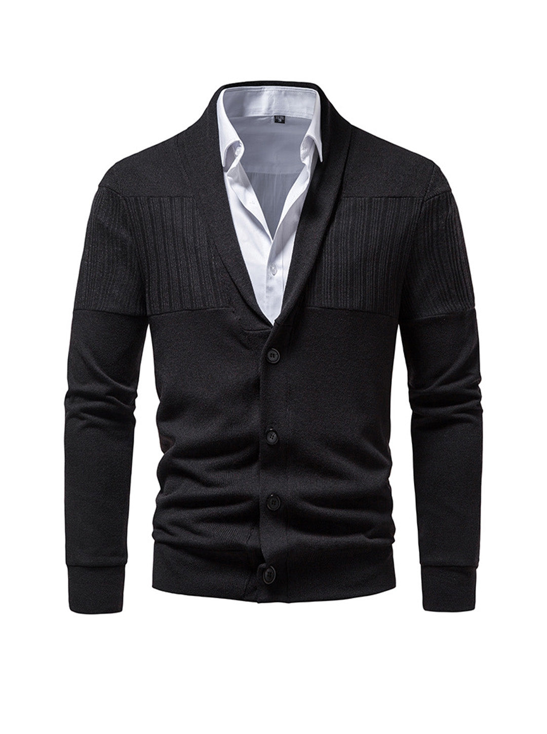 Cardigan décontracté en patchwork Brent (chemise non incluse)