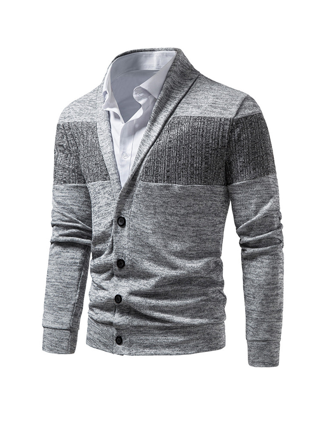 Cardigan décontracté en patchwork Brent (chemise non incluse)