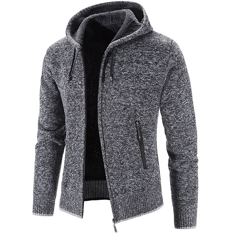 Chandail à capuchon entièrement zippé pour homme