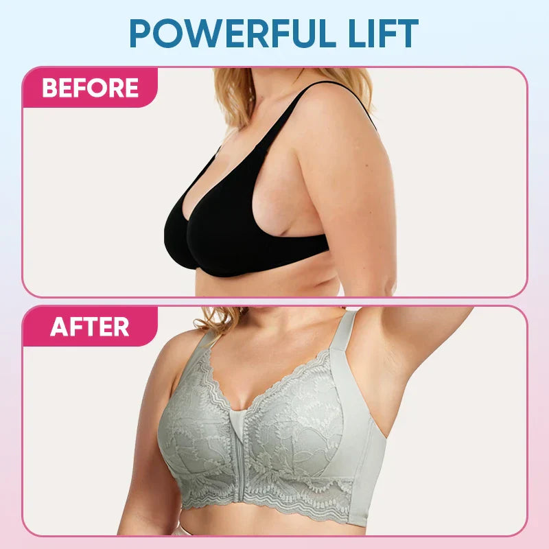 ZipLacy - SOLDES DE NOËL 70 % DE RÉDUCTION - Soutien-gorge push-up sans armature à fermeture éclair avant ultra doux