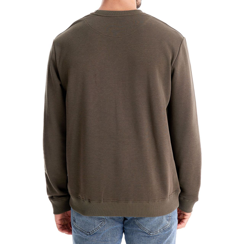 Pull col rond tricoté uni décontracté pour hommes