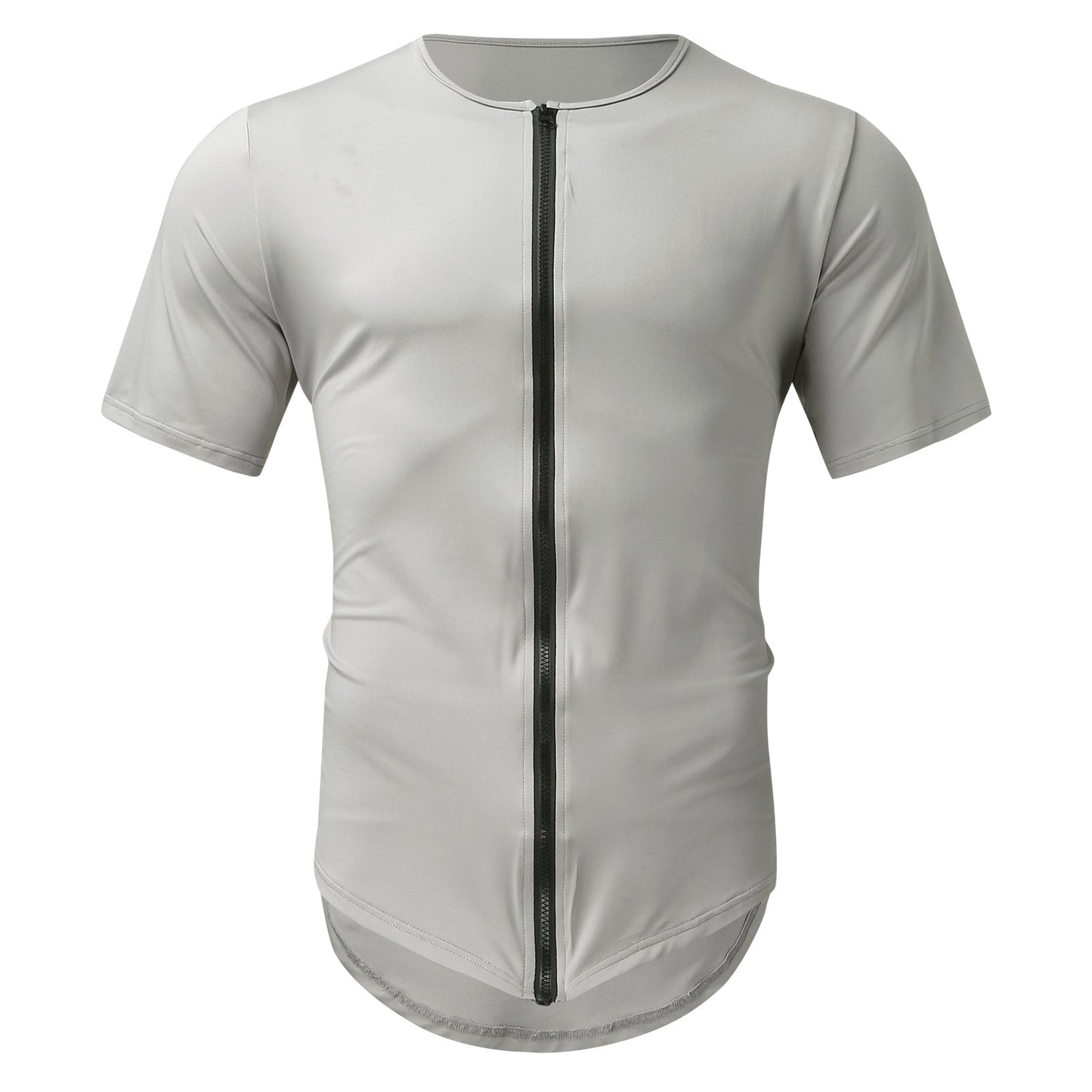 T-shirt Patrick à manches courtes, col rond et cardigan zippé