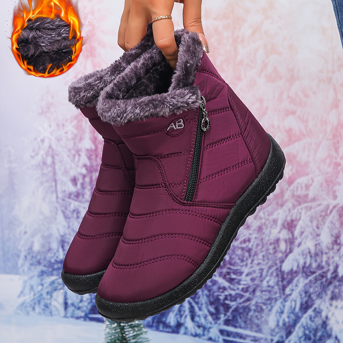 🔥Promotion Dernier Jour 50 % DE RÉDUCTION - Bottes Orthopédiques Imperméables Anti-Dérapantes Hiver Chaud pour Femmes