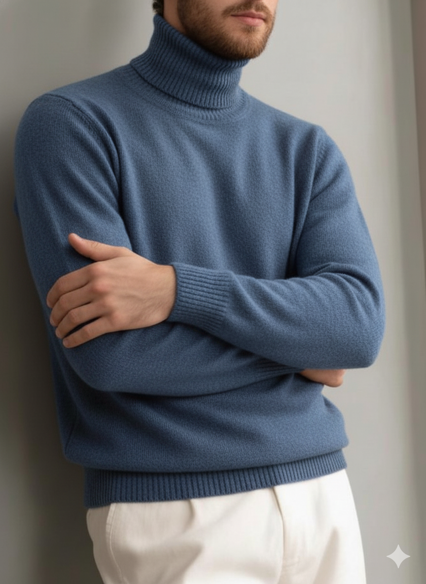 Pull chaud en cachemire texturé confortable pour homme