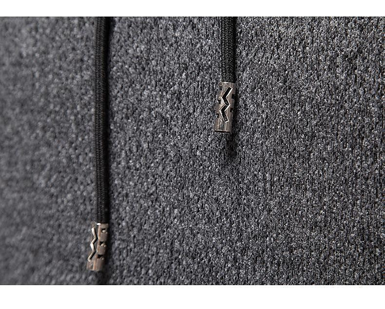 Pull à capuche décontracté basique en chenille pour homme