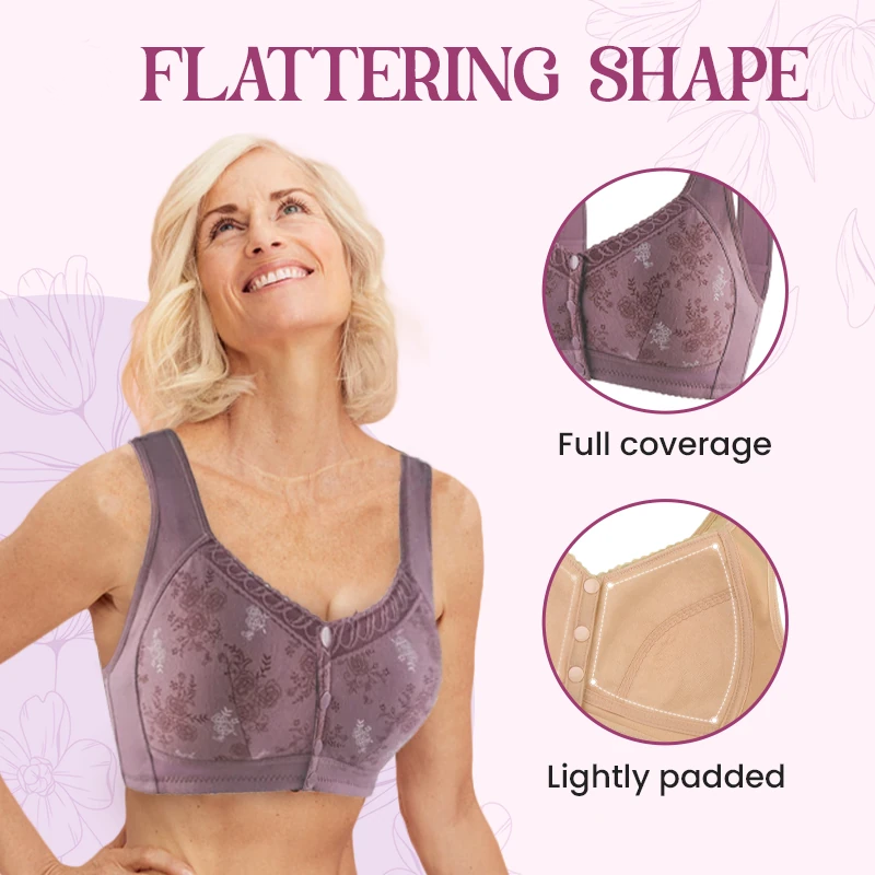 ✨Dernier jour : 1 acheté, 1 offert✨ Soutien-gorge en coton à fermeture avant