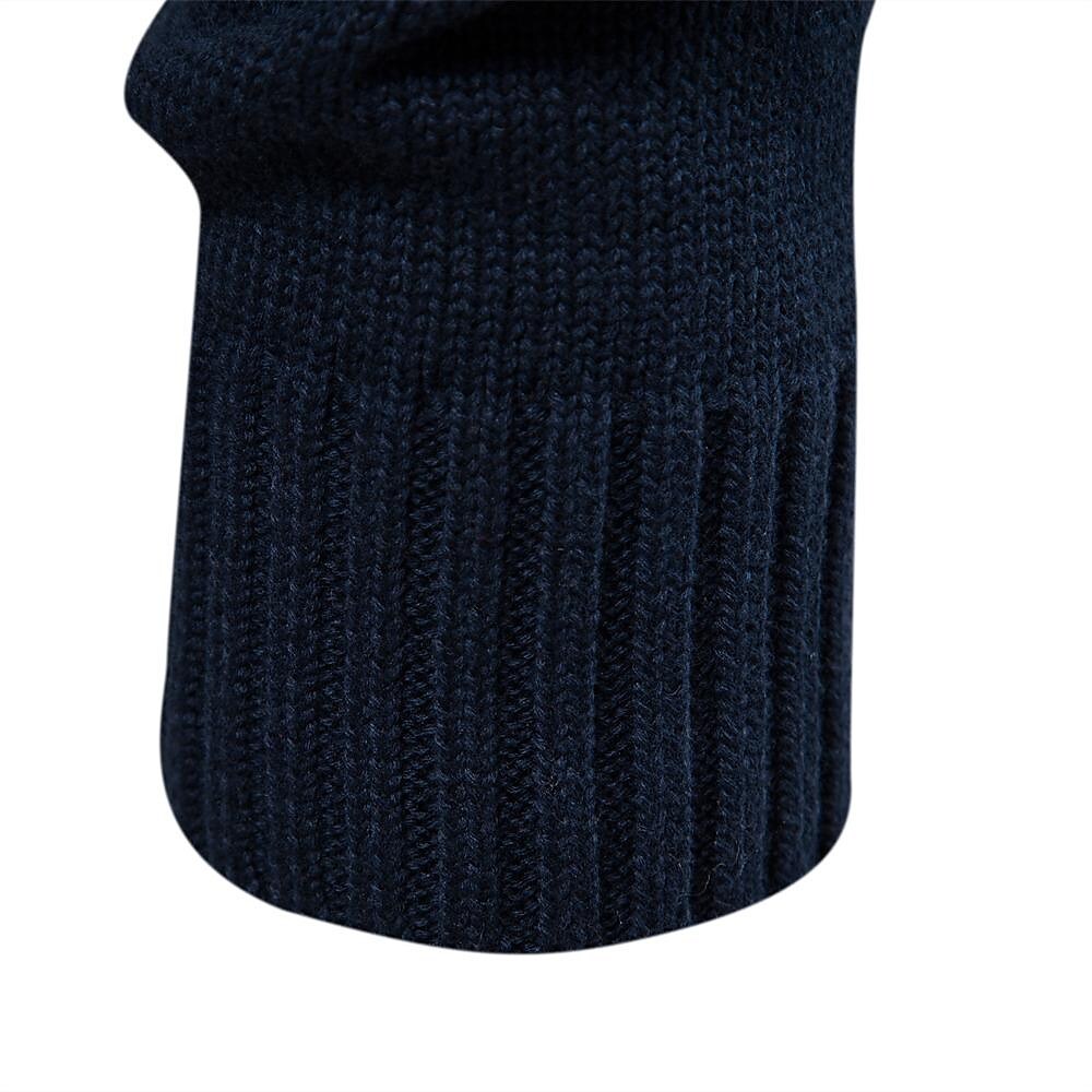 Cardigan torsadé en coton à col montant et rayures contrastantes pour homme