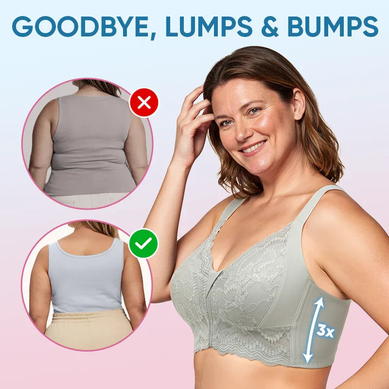 ZipLacy - SOLDES DE NOËL 70 % DE RÉDUCTION - Soutien-gorge push-up sans armature à fermeture éclair avant ultra doux