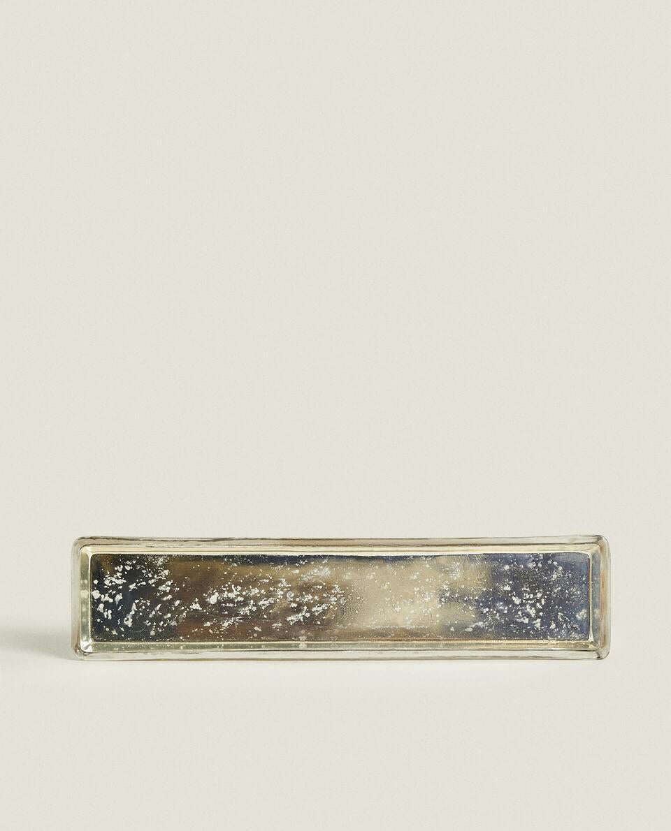 SQUARE GLASS TEALIGHT HOLDER