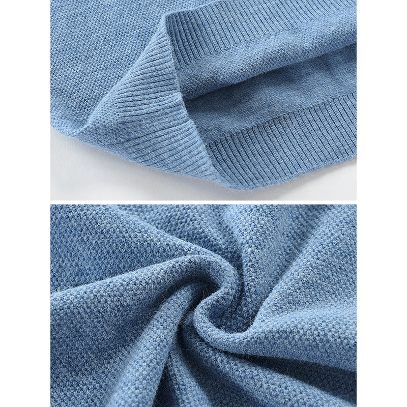 Pull homme en tricot uni à col revers