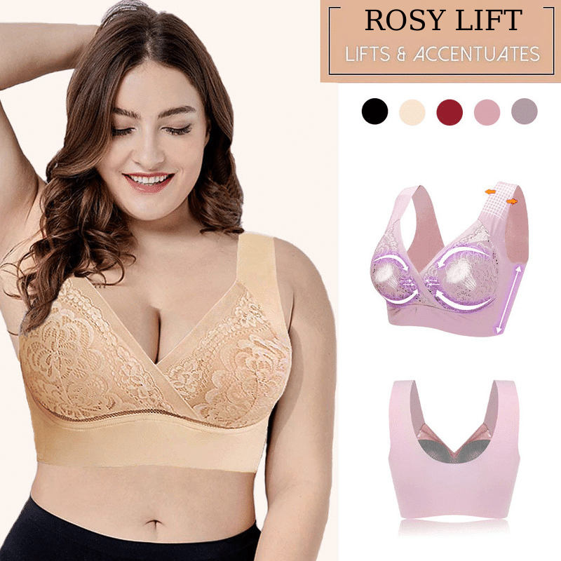 Soutien-gorge en dentelle beige à armatures invisibles, taille plus, grand confort, extra élastique
