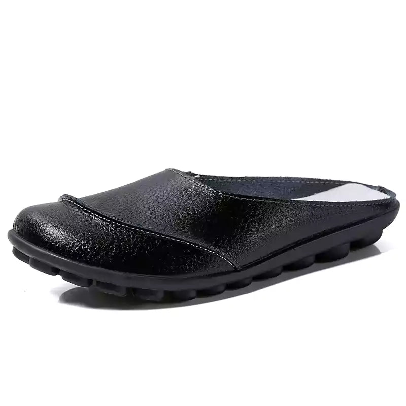 Sandales plates confortables LetcloTM en cuir à semelle souple