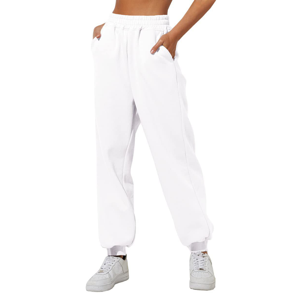 ✨Dernier jour : -69 %✨ Jogging ample taille haute pour femme avec poches