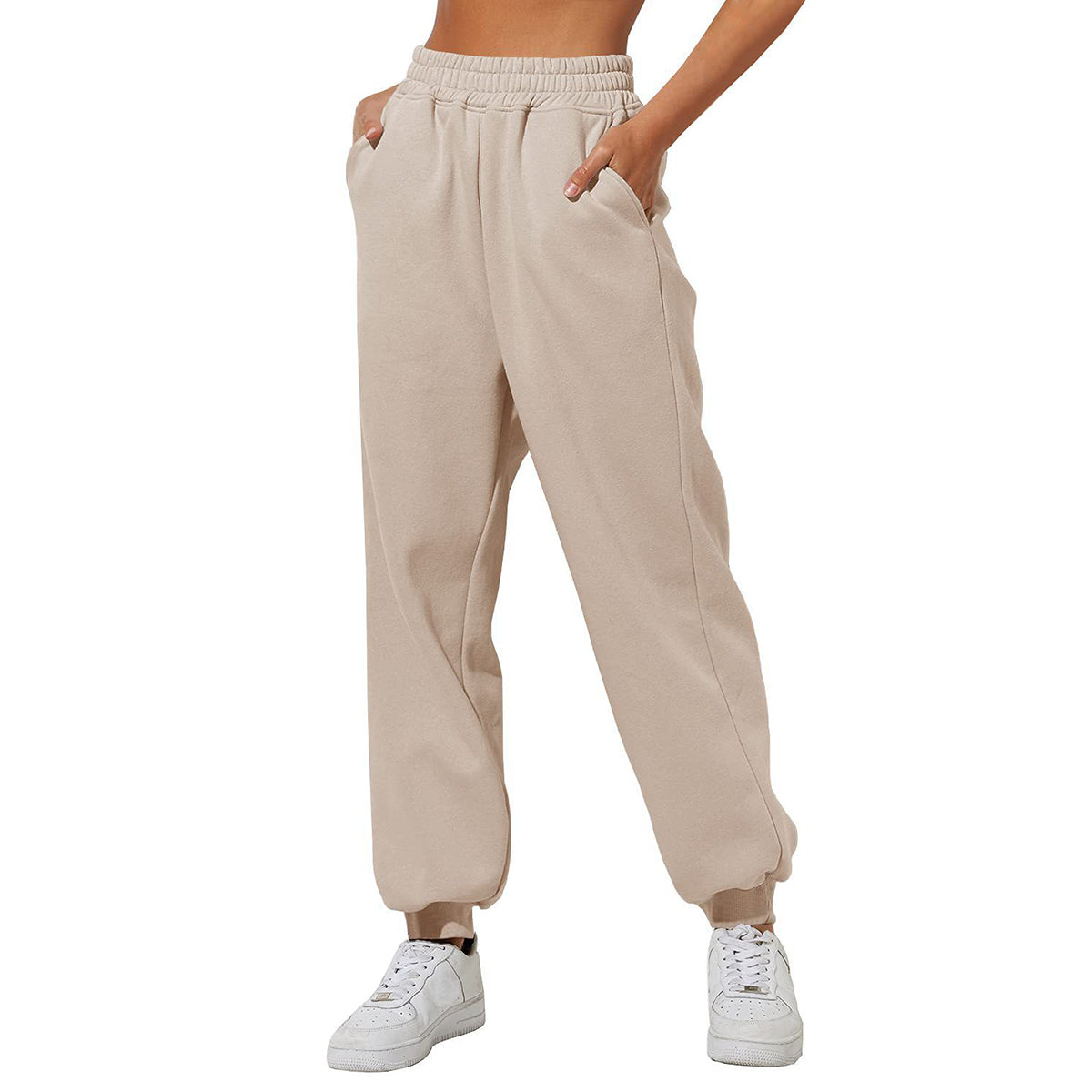 ✨Dernier jour : -69 %✨ Jogging ample taille haute pour femme avec poches