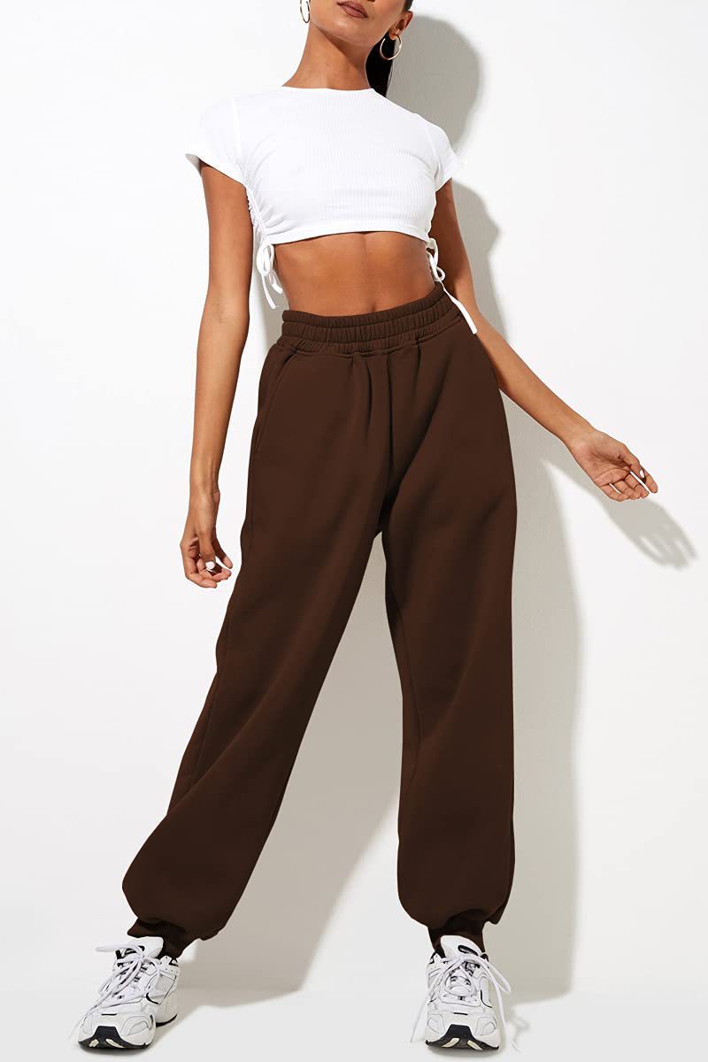 ✨Dernier jour : -69 %✨ Jogging ample taille haute pour femme avec poches