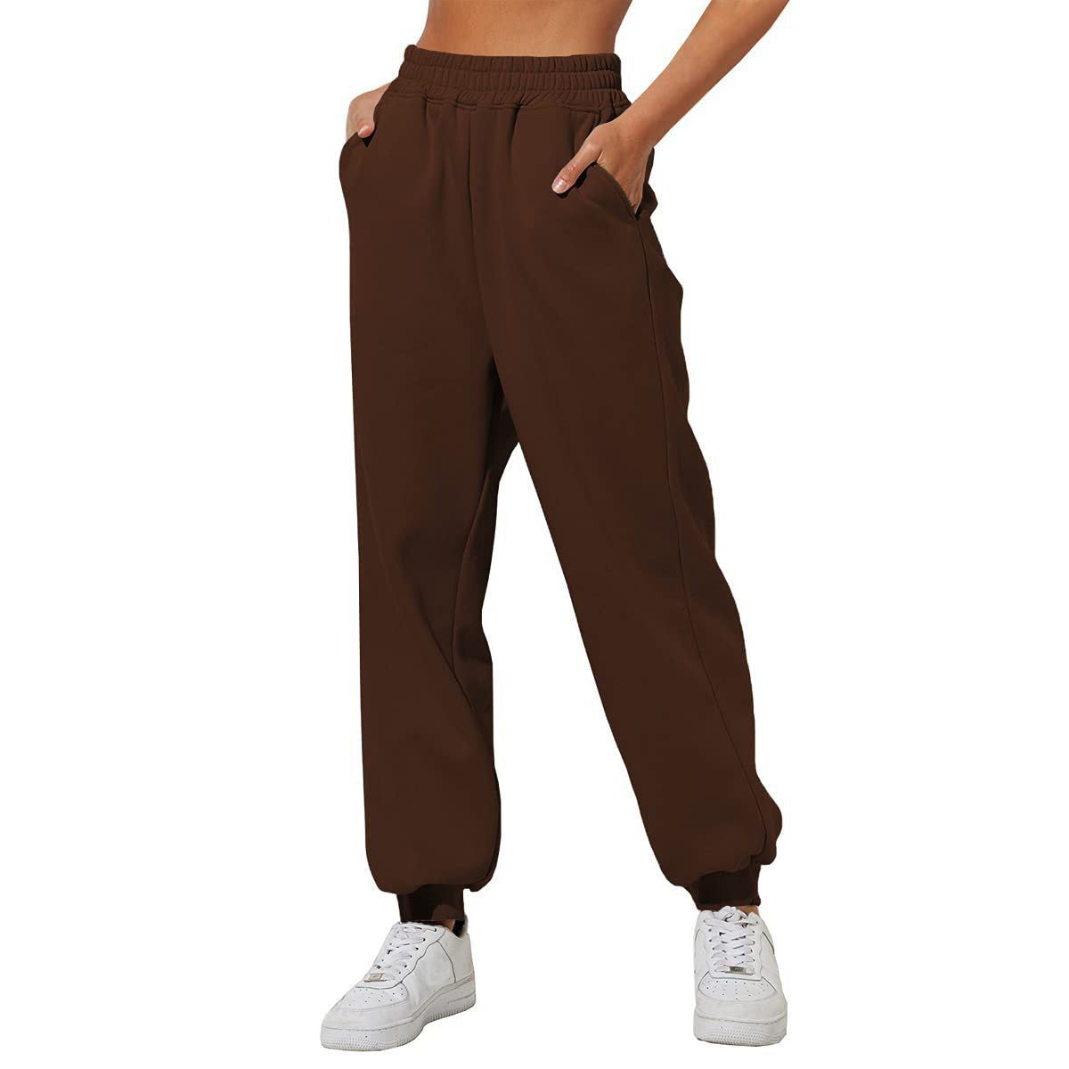 ✨Dernier jour : -69 %✨ Jogging ample taille haute pour femme avec poches