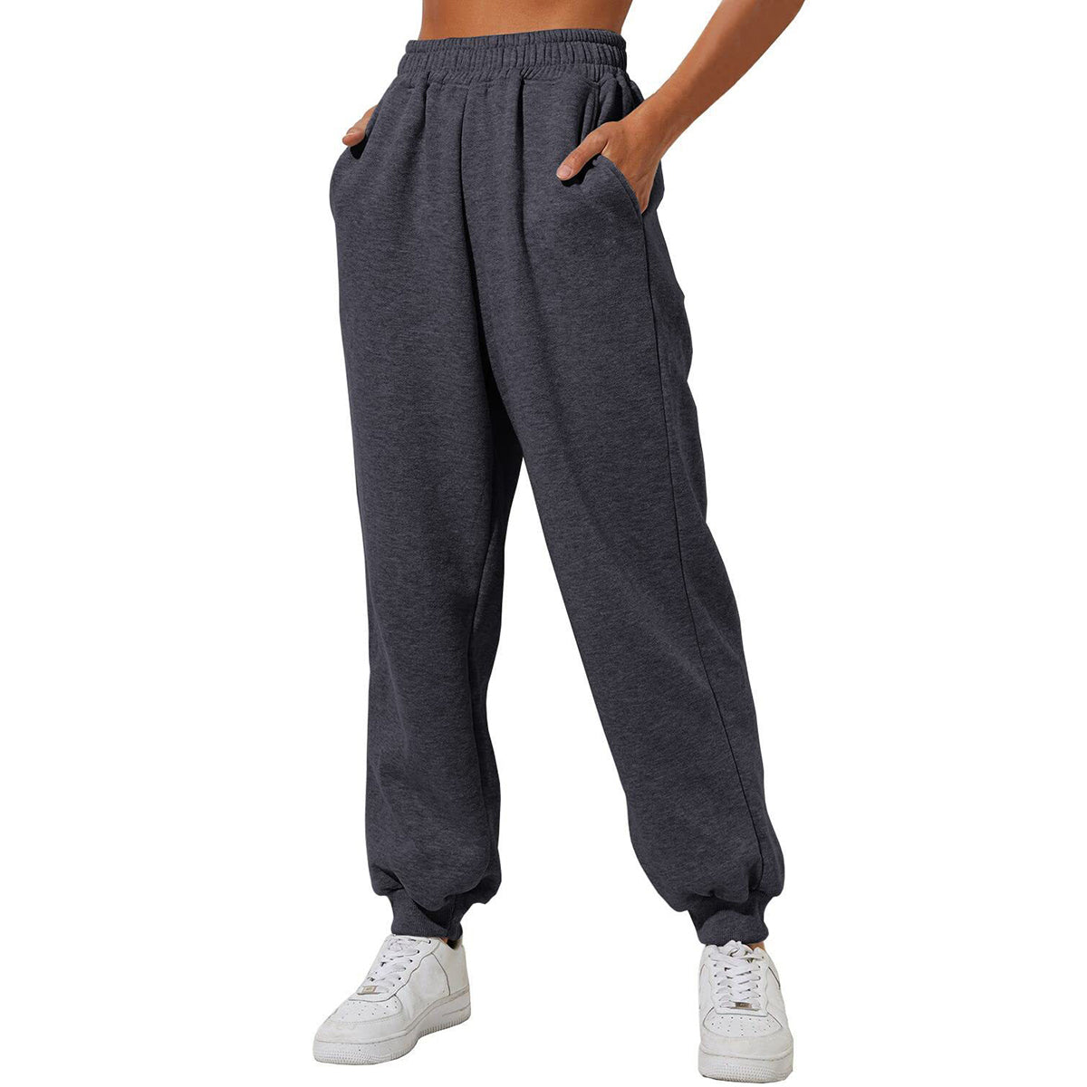 ✨Dernier jour : -69 %✨ Jogging ample taille haute pour femme avec poches