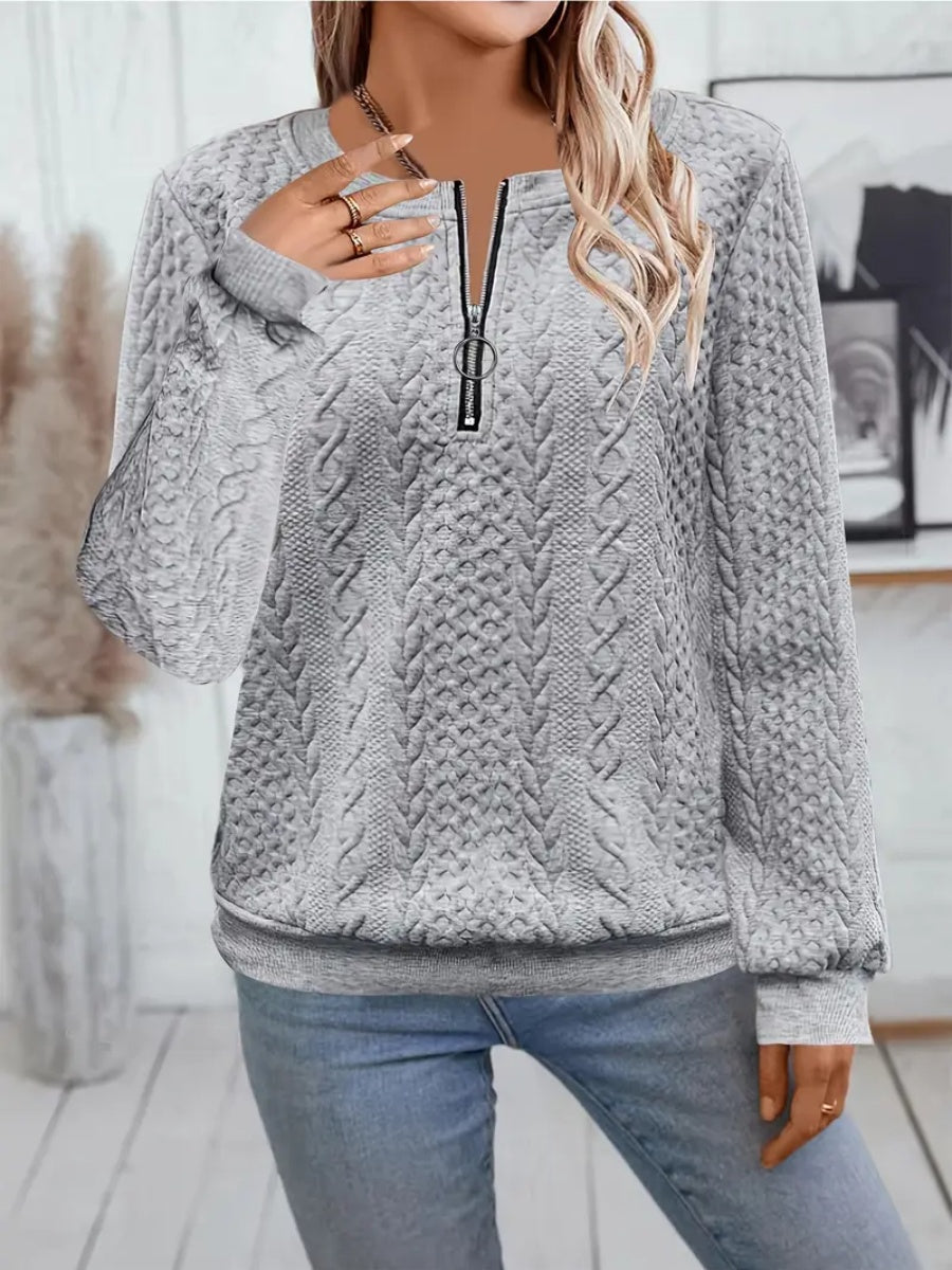 ✨Meilleures ventes 2025 - Sweat-shirt 1✨ Sweat-shirt élégant à imprimé serpent pour femme, fermeture éclair, manches longues, col rond, décontracté