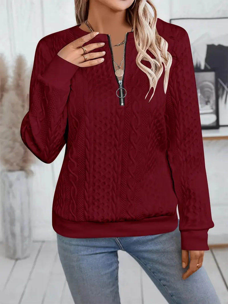 ✨Meilleures ventes 2025 - Sweat-shirt 1✨ Sweat-shirt élégant à imprimé serpent pour femme, fermeture éclair, manches longues, col rond, décontracté