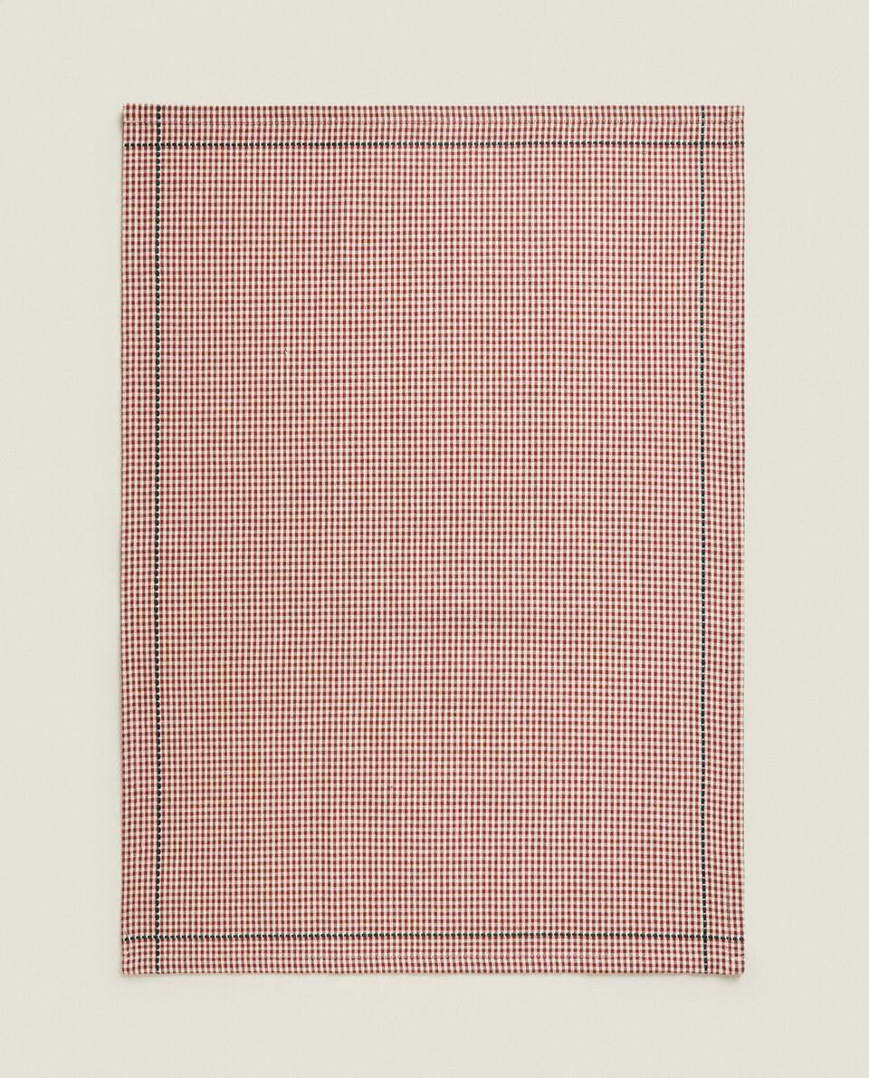 CHECK COTTON TEA TOWELS (PACK OF 2)