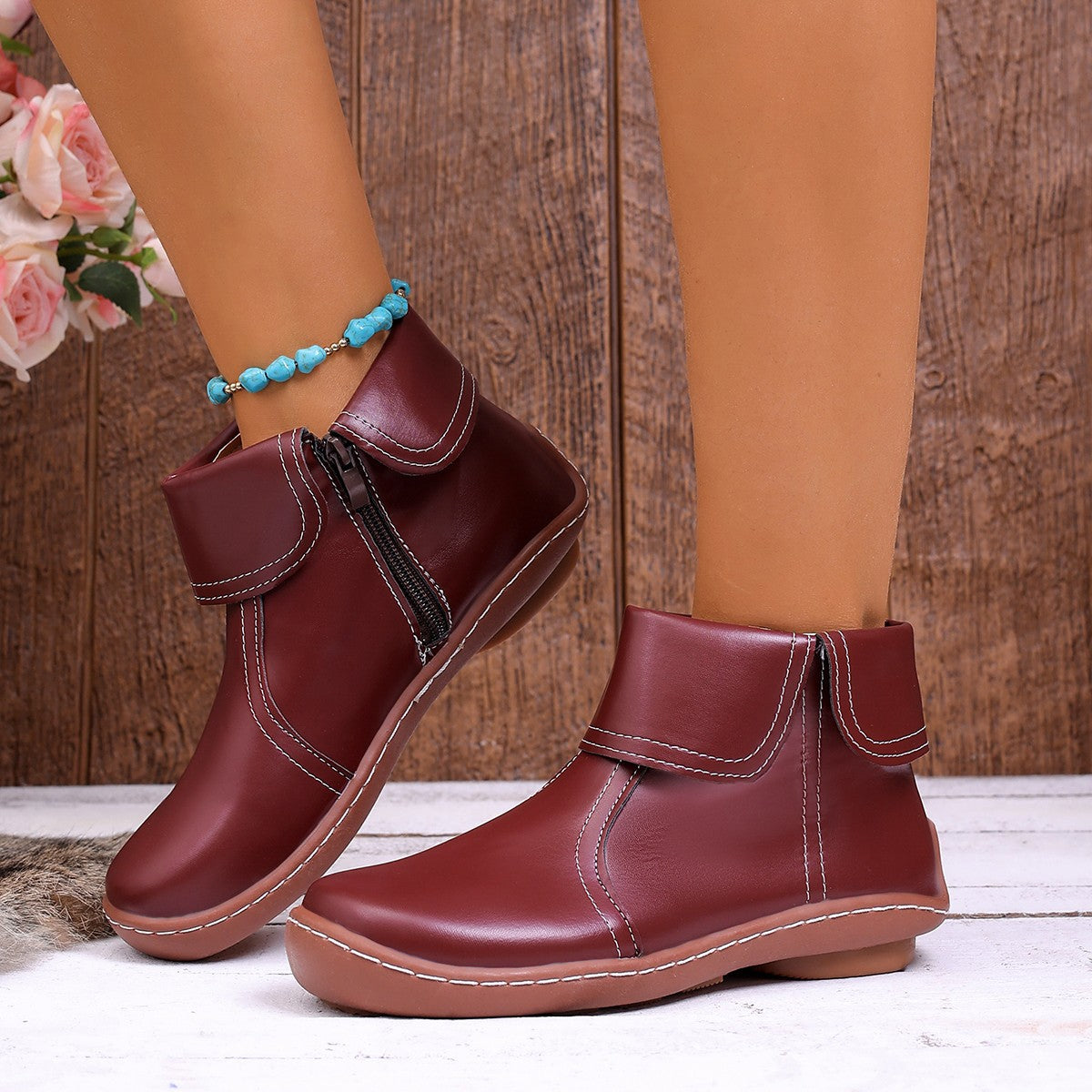 ⏰Dernier Jour ! 45% de RABAIS🔥Bottes de Marche Orthopédiques en Cuir Véritable pour Femmes