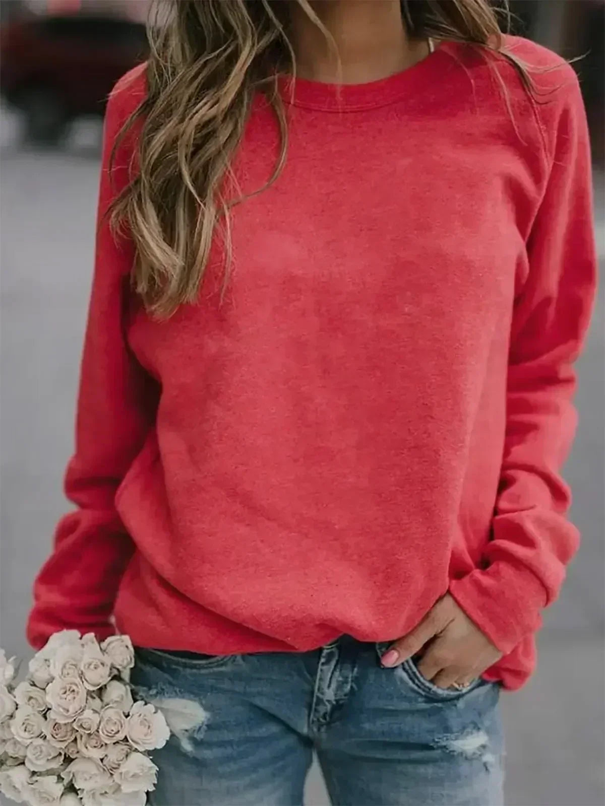 Hauts Femme Automne/Hiver T-shirt Col Rond Manches Longues