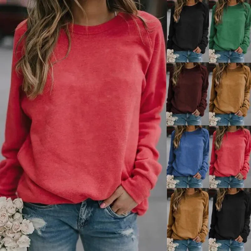 Hauts Femme Automne/Hiver T-shirt Col Rond Manches Longues
