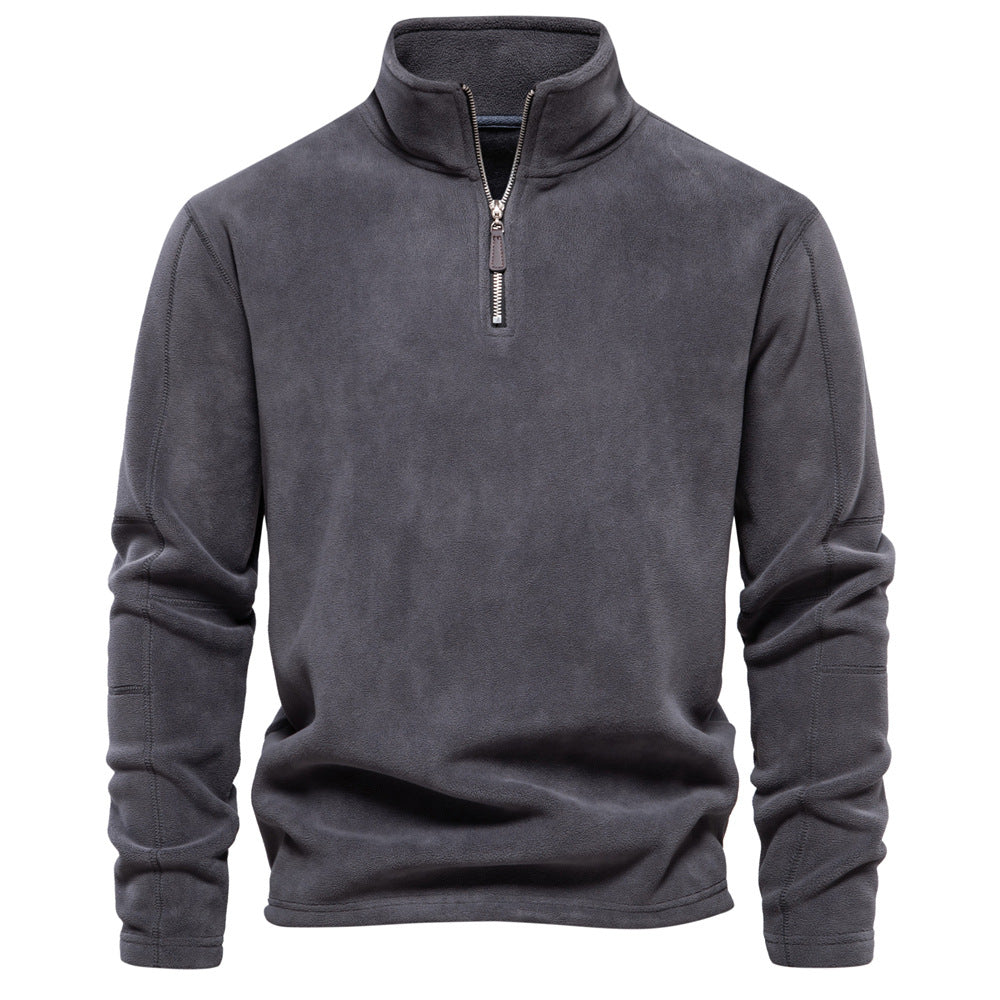 Chandail en molleton Sherpa à col semi-montant pour homme