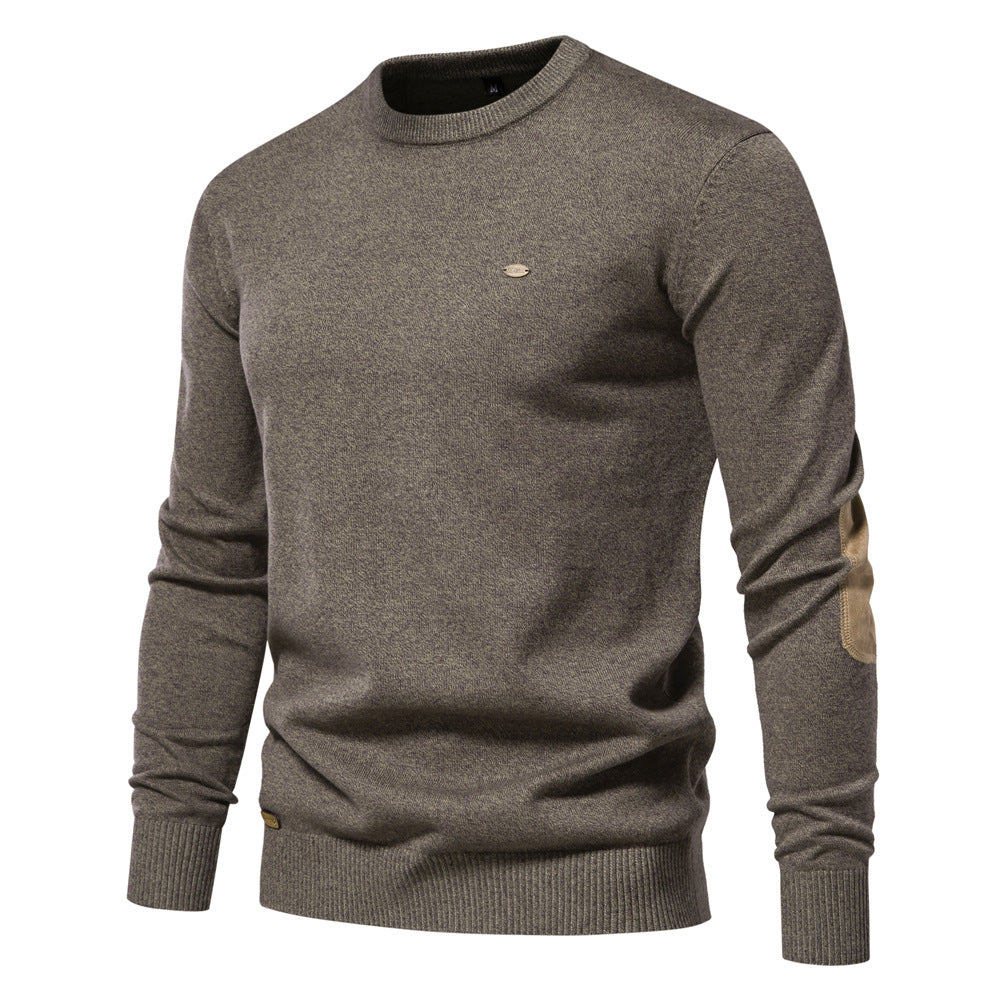 Pull en maille ras-du-cou décontracté pour hommes