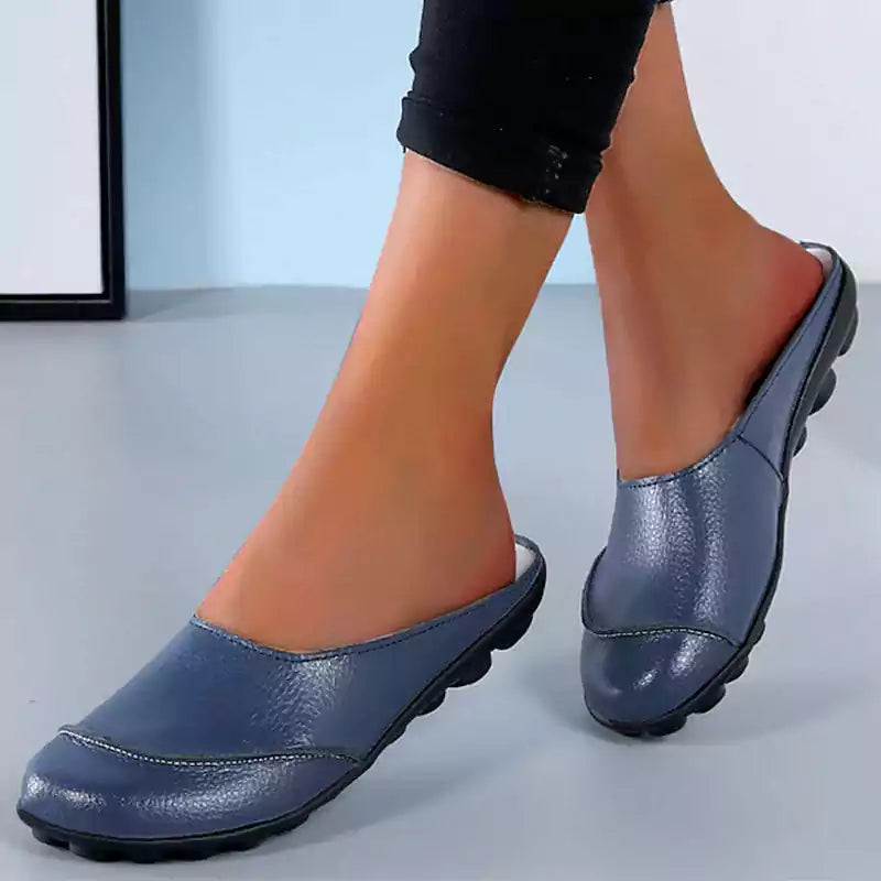 Sandales plates confortables LetcloTM en cuir à semelle souple