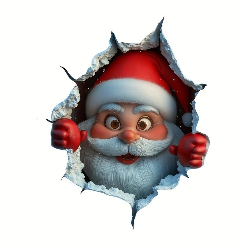 🎄🔥Sticker Mural Créatif de Noël 2D