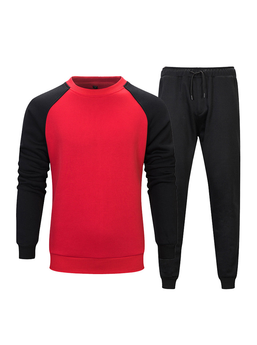 Ensemble pull en molleton bouclette à col rond et pantalon de jogging à taille élastique