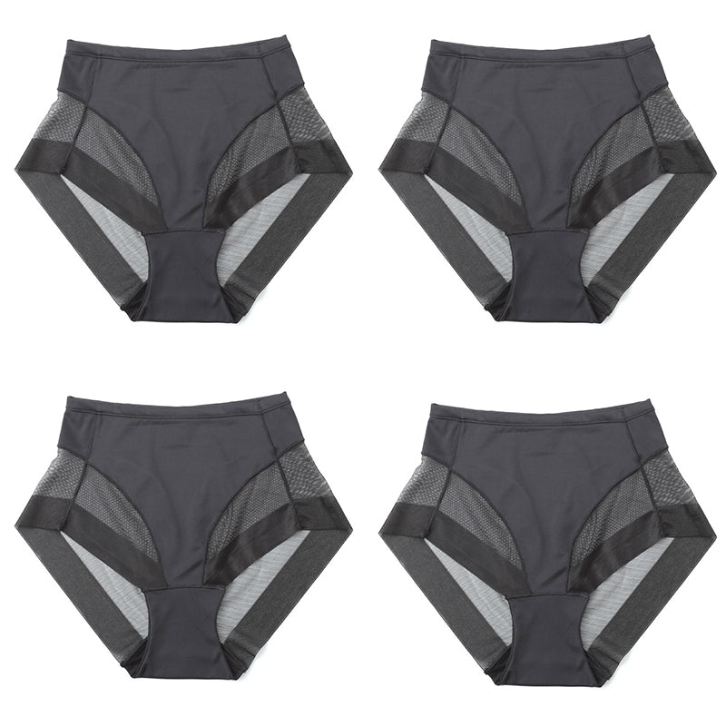 🔥Vente Flash : Achetez-en 1, obtenez-en 4🔥Culotte gainante taille haute sans couture en soie glacée