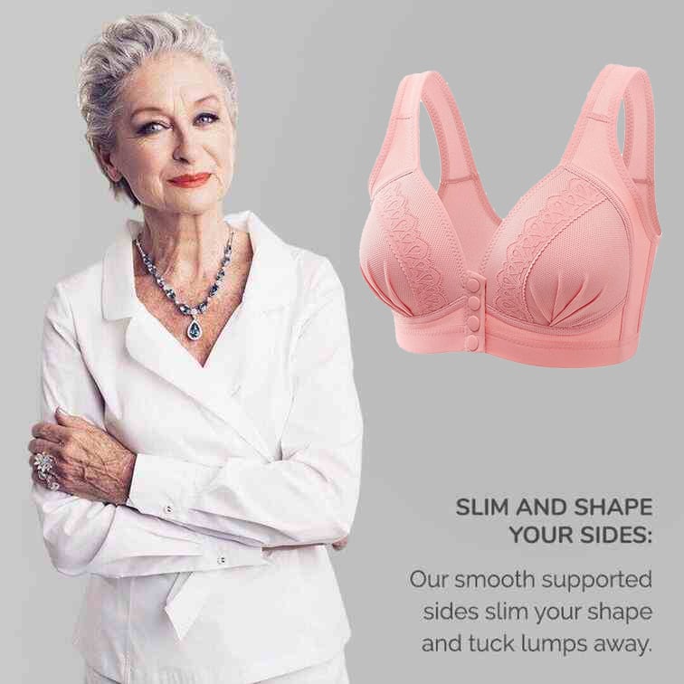 💕ACHETEZ-EN 1, OBTENEZ-EN 2 GRATUITS💕-Soutien-gorge en coton respirant et doux pour la peau à boutons sur le devant 2023
