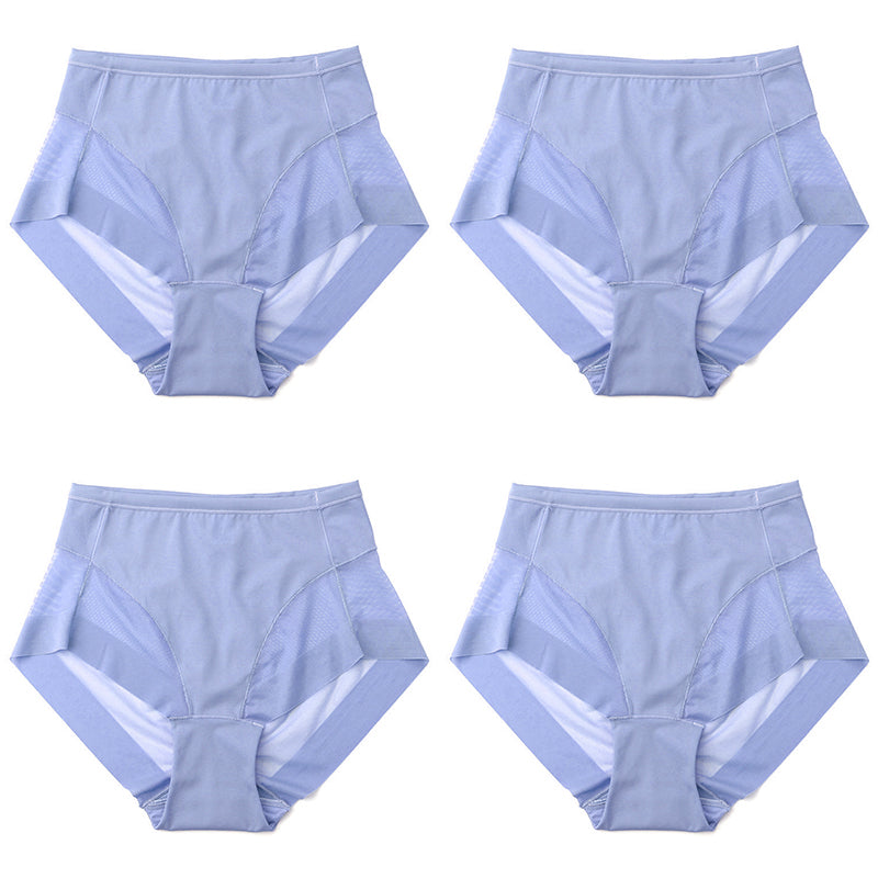 🔥Vente Flash : Achetez-en 1, obtenez-en 4🔥Culotte gainante taille haute sans couture en soie glacée