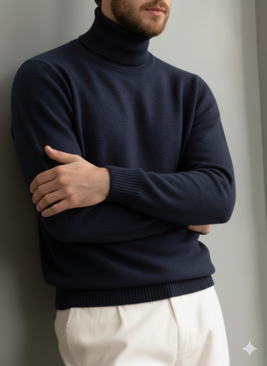 Pull chaud en cachemire texturé confortable pour homme